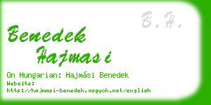 benedek hajmasi business card