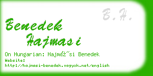 benedek hajmasi business card